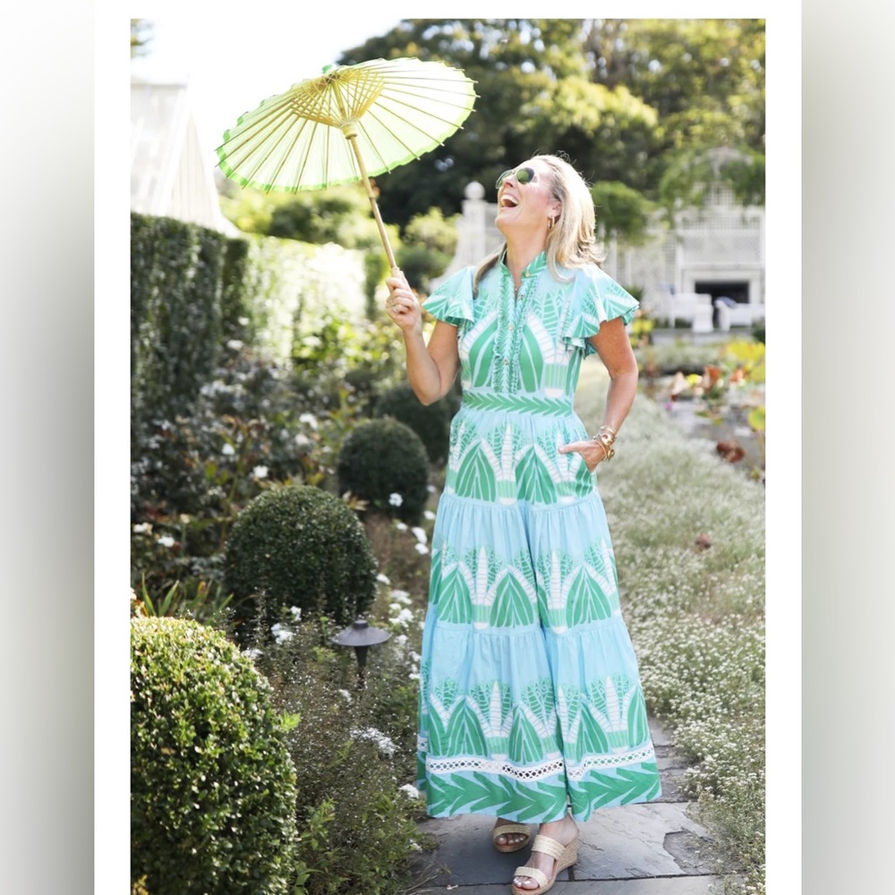 New with tags Colorful CK Bradley DOON DRESS - PAPYRUS GRASS Maxi Dress. - Picture 7 of 7